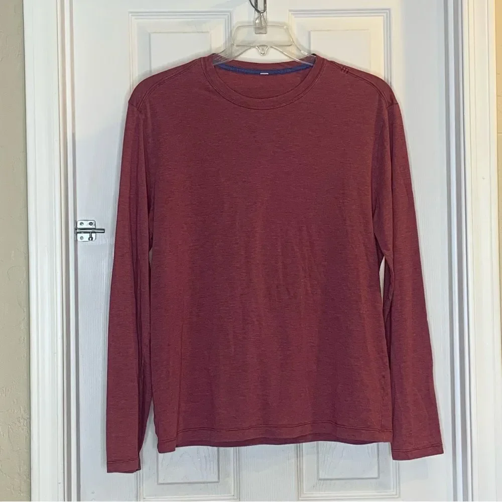 Lululemon 5 Year Basic Long Sleeve Heathered Red Size Large